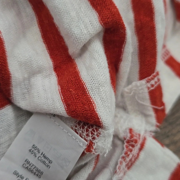 MADEWELL-Rust and White Striped Long  Sleeve Shirt - Picture 10 of 10
